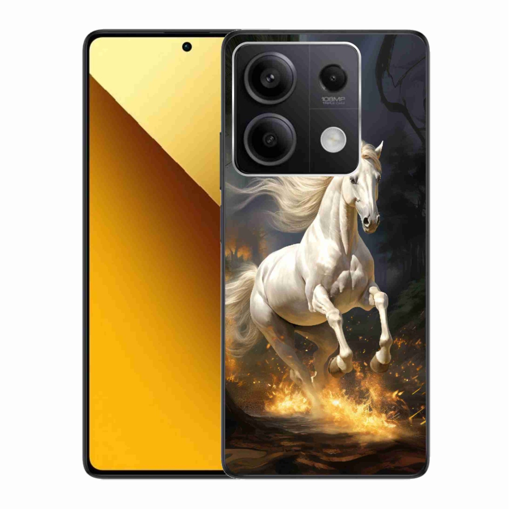 Gelový kryt mmCase na Xiaomi Redmi Note 13 5G - bílý kůň 2