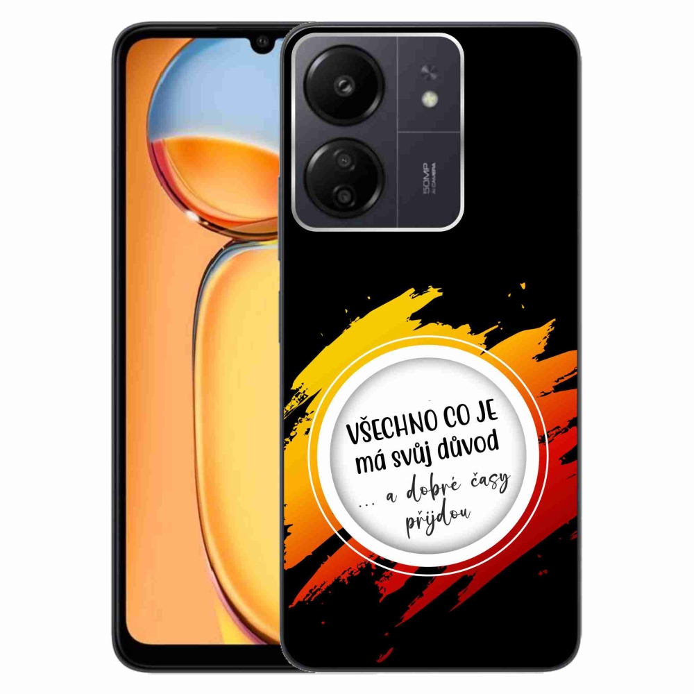 Gelový kryt mmCase na Xiaomi Poco C65/Redmi 13C - citát 3 černé pozadí