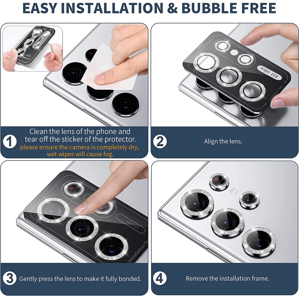 ENK Decor sklo čočky fotoaparátu na Samsung Galaxy S25+ (samostatná skla) - zlaté