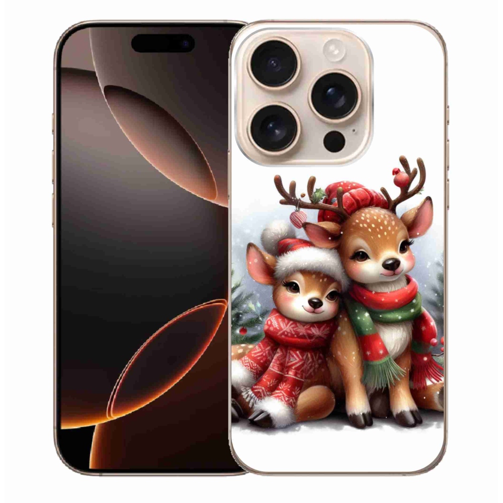 Gelový kryt mmCase na iPhone 16 Pro Max - vánoční sobi