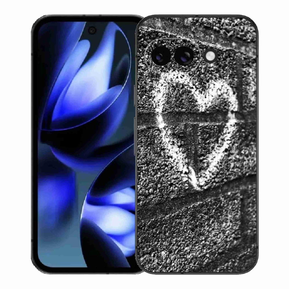 Gelový kryt mmCase na Google Pixel 9a - srdce na zdi