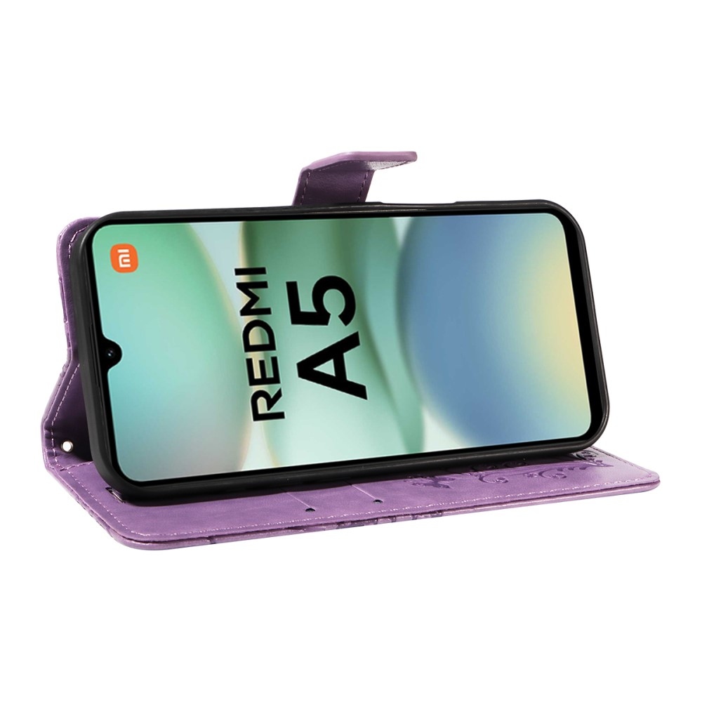 Big Butterfly knížkové pouzdro na Xiaomi Redmi A5 (171.7x77.8x8.3mm) - fialové