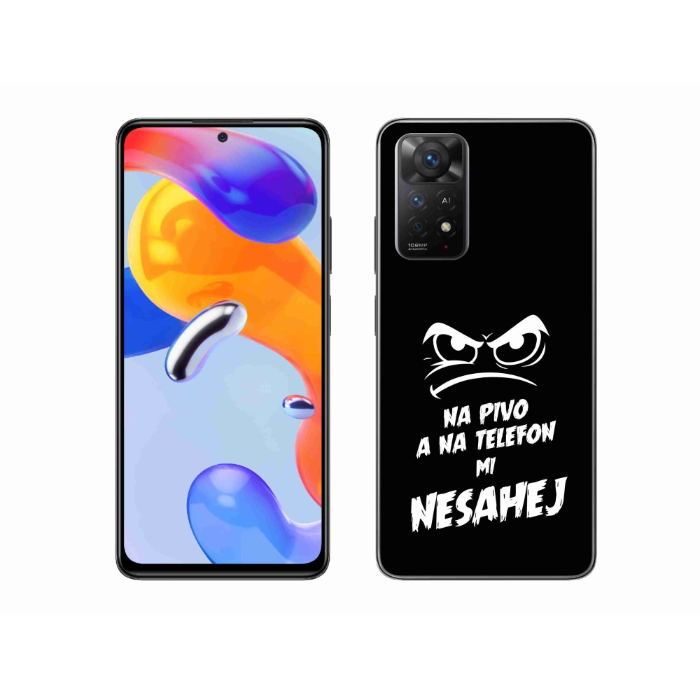 Gelový kryt mmCase na Xiaomi Redmi Note 11 Pro 4G/5G - pivní motiv 2 černé pozadí