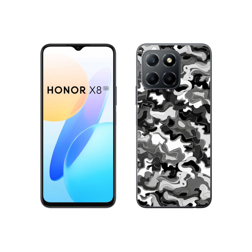 Gelový kryt mmCase na Honor X8 5G/70 Lite 5G - maskáčový vzor 3