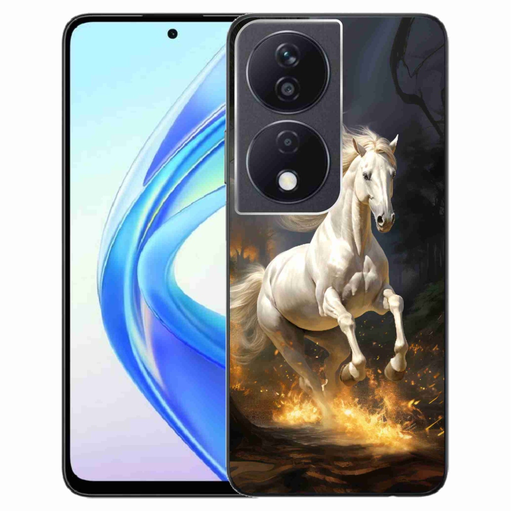 Gelový kryt mmCase na Honor X7b/Honor 90 Smart - bílý kůň 2