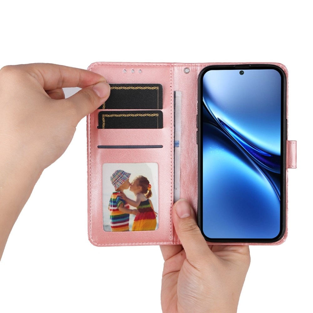 Sunflower knížkové pouzdro na Vivo X200 Pro 5G - růžové