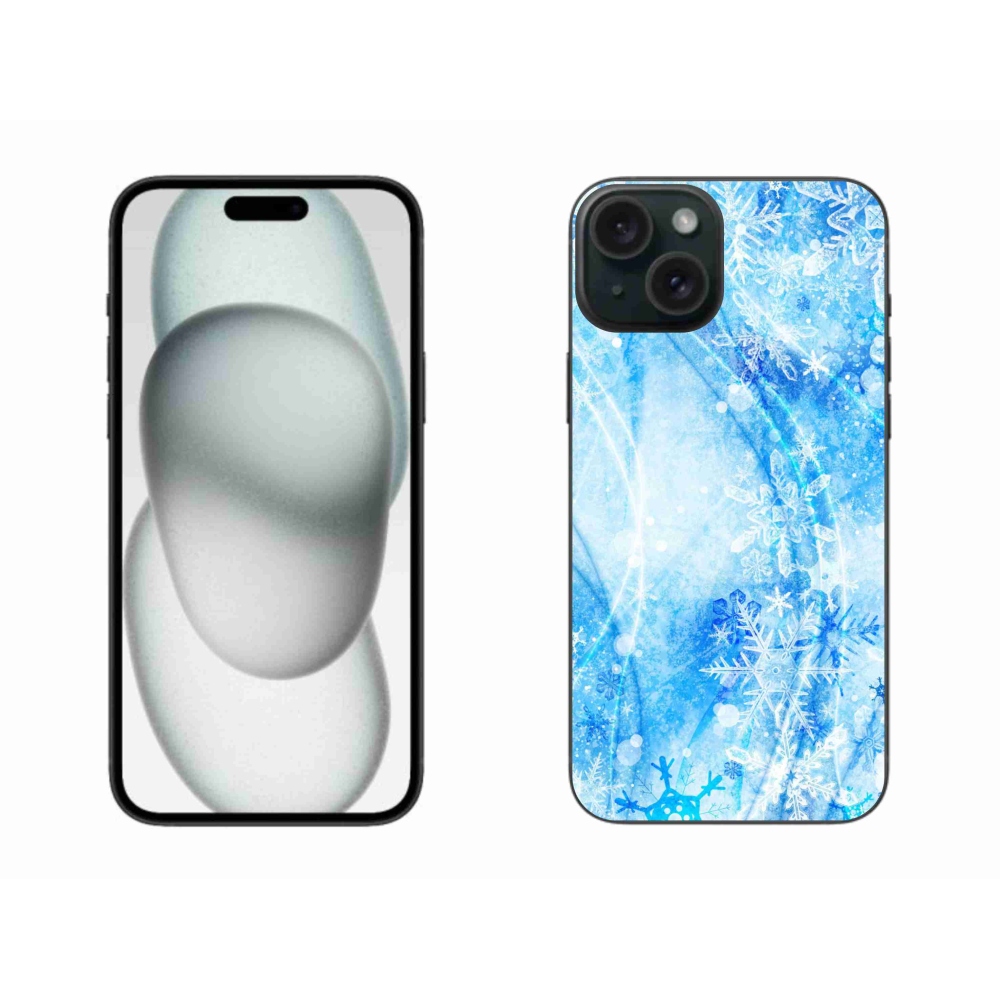 Gelový kryt mmCase na iPhone 15 Plus - sněhové vločky