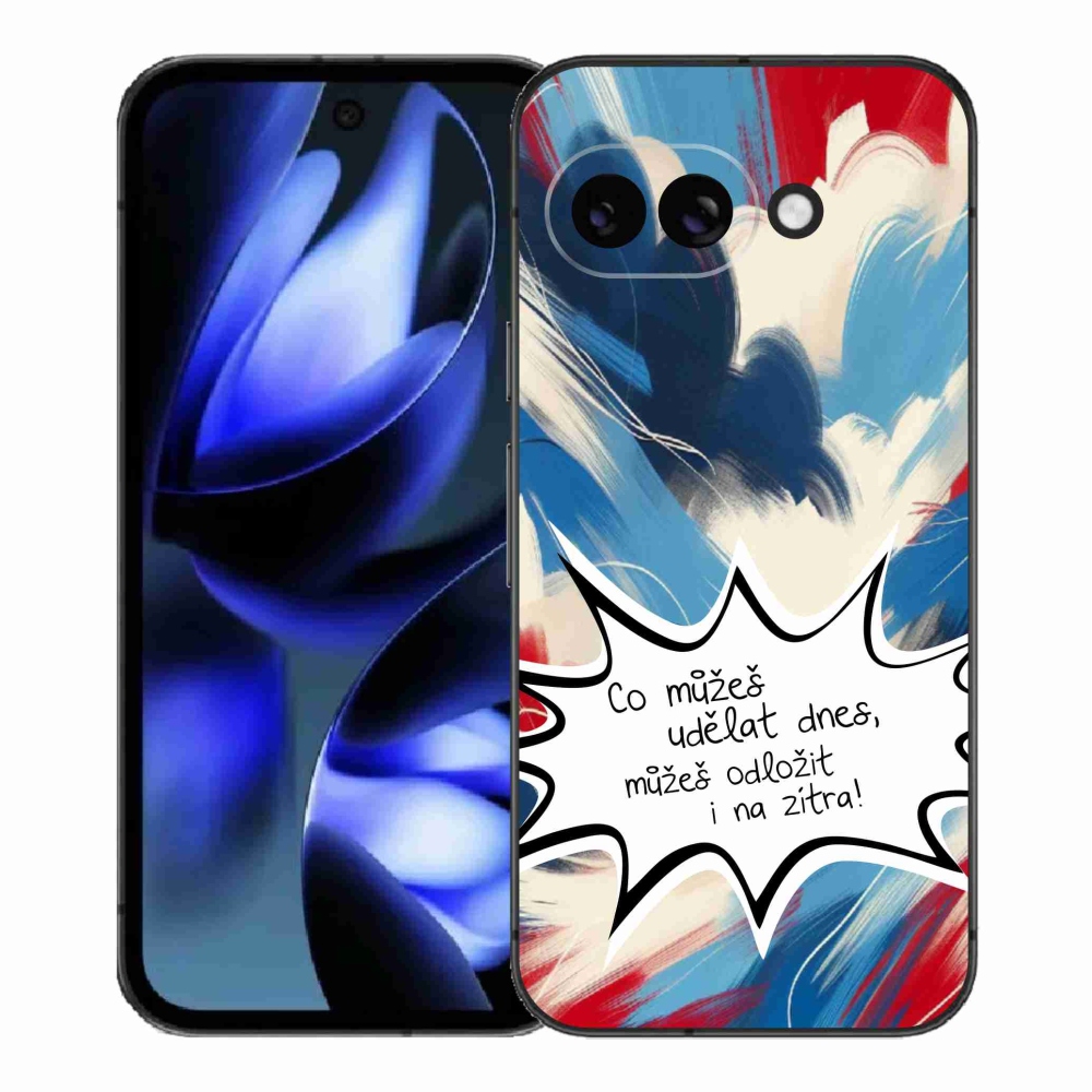 Gelový kryt mmCase na Google Pixel 9a - vtipný text 9 bílé pozadí