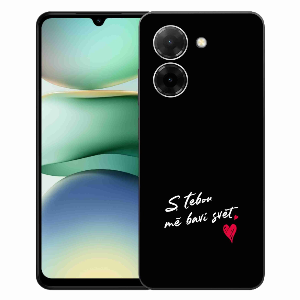 Gelový kryt mmCase na Xiaomi Redmi A5 (173.45x79.35x8.45mm) - zamilovaný text 1 černé pozadí
