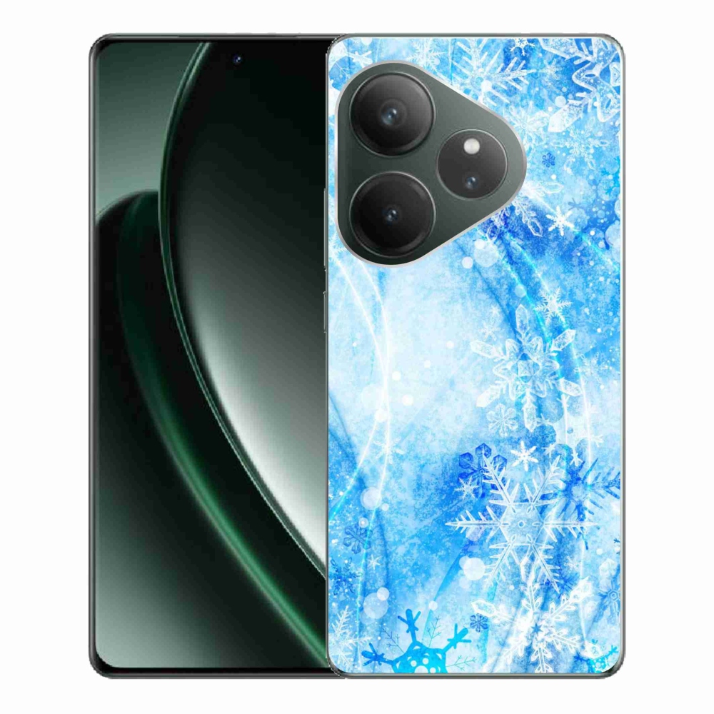 Gelový kryt mmCase na Realme GT 6 5G/GT 6T 5G - sněhové vločky
