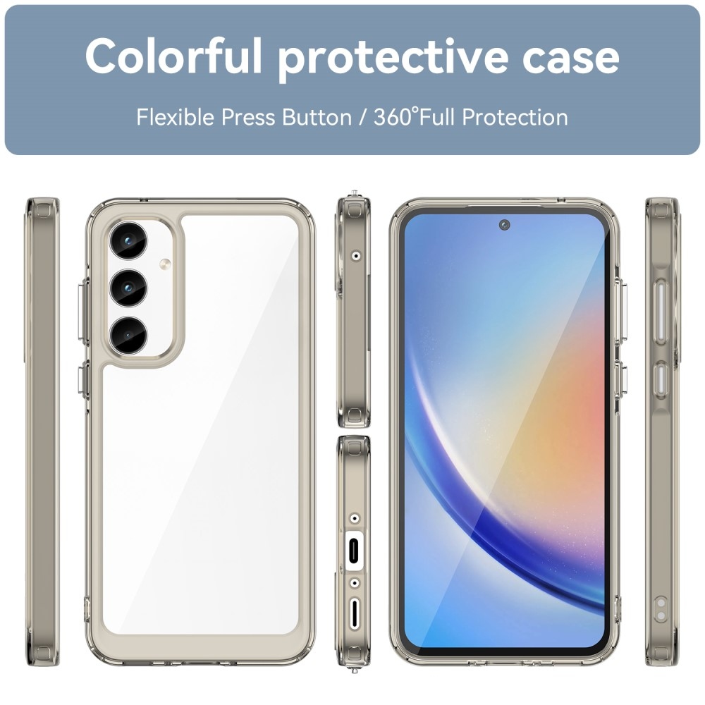 Gelový obal s pevnými zády na Samsung Galaxy A35 5G - šedý