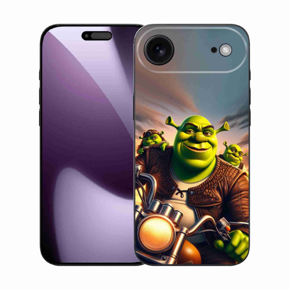 Gelový kryt mmCase na iPhone 17 Air - shrek na motorce