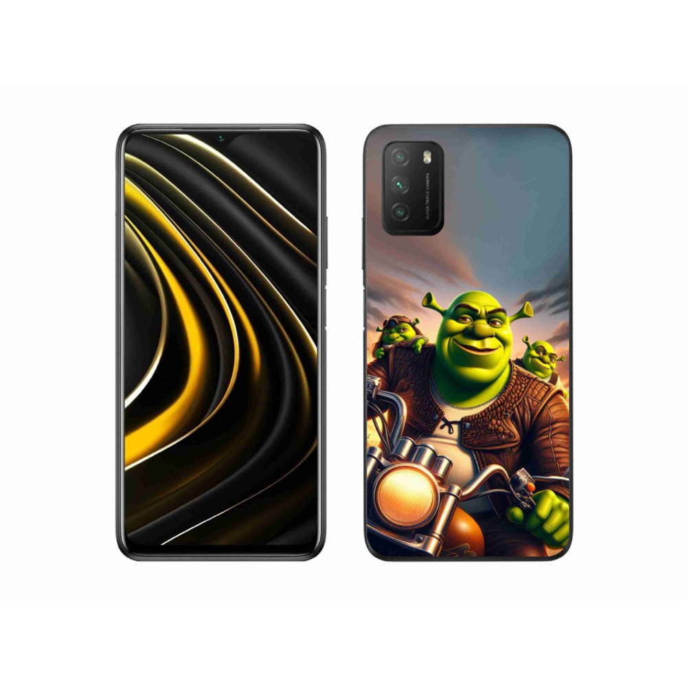 Gelový kryt mmCase na Xiaomi Poco M3 - shrek na motorce