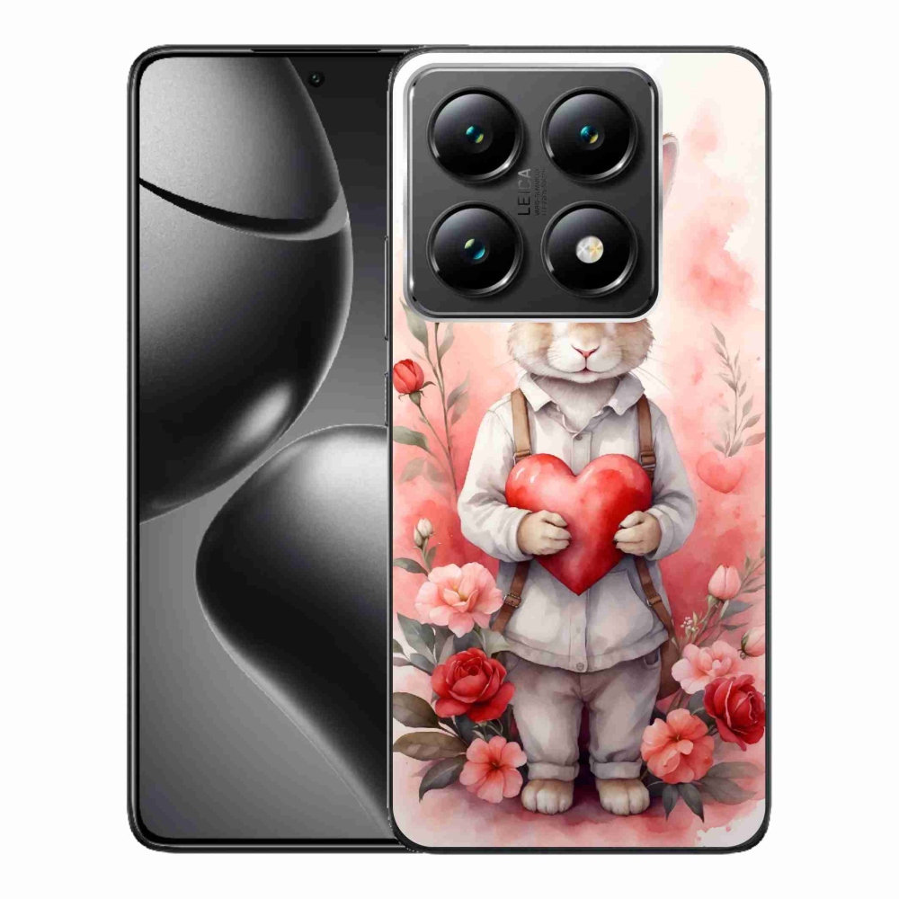 Gelový kryt mmCase na Xiaomi 14T Pro - zajíc se srdíčkem