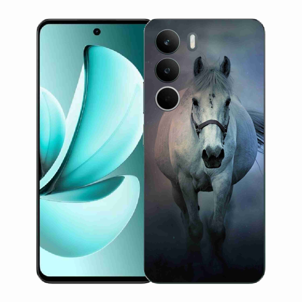 Gelový kryt mmCase na Realme C71 - běžící bílý kůň