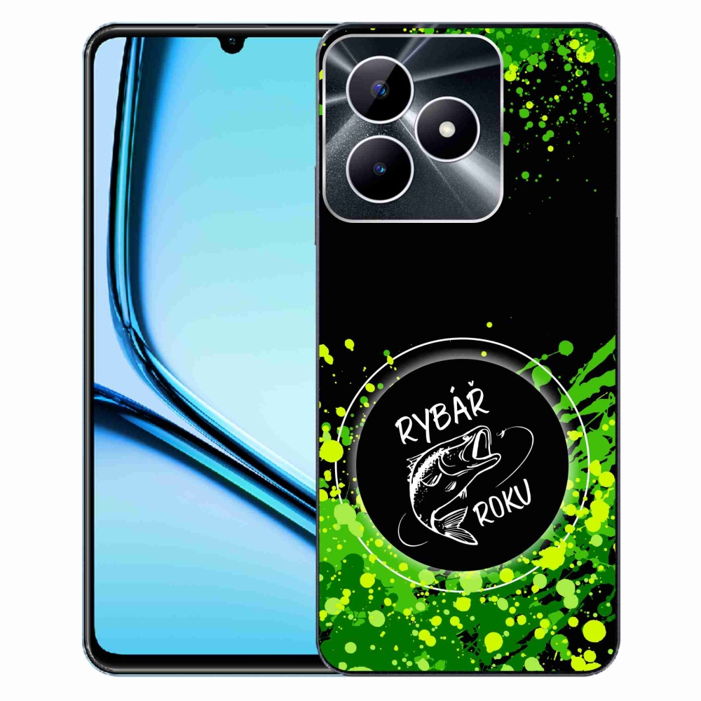 Gelový kryt mmCase na Realme Note 50 - rybář roku černé pozadí