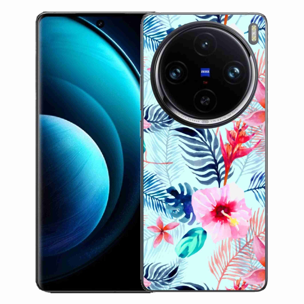 Gelový kryt mmCase na Vivo X100 Pro 5G - květiny