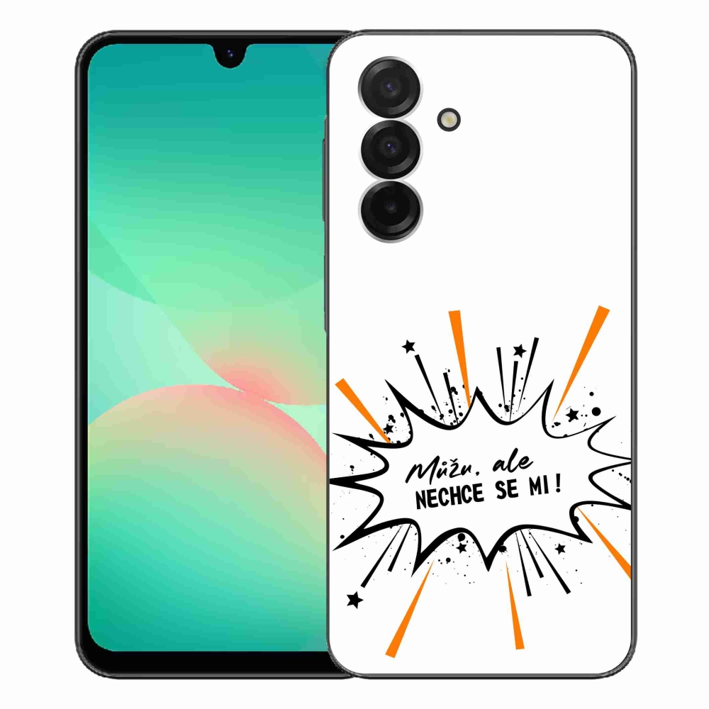 Gelový kryt mmCase na Samsung Galaxy A26 5G - vtipný text 11 bílé pozadí