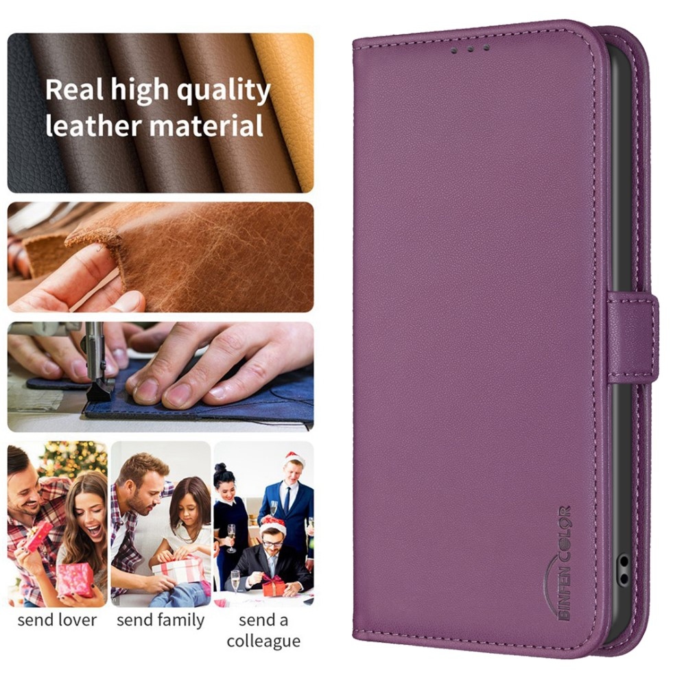 BNF knížkové pouzdro na Xiaomi Redmi 13 4G/Poco M6 4G - tmavěfialové
