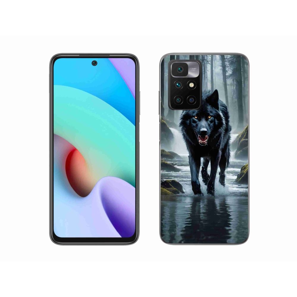 Gelový kryt mmCase na Xiaomi Redmi 10/Redmi 10 (2022) - černý vlk
