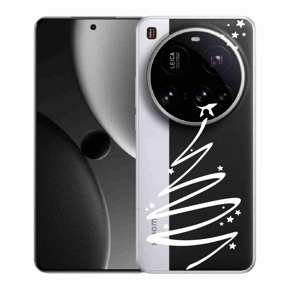 Gelový kryt mmCase na Xiaomi 15 Ultra - bílý stromeček na průhledném pozadí