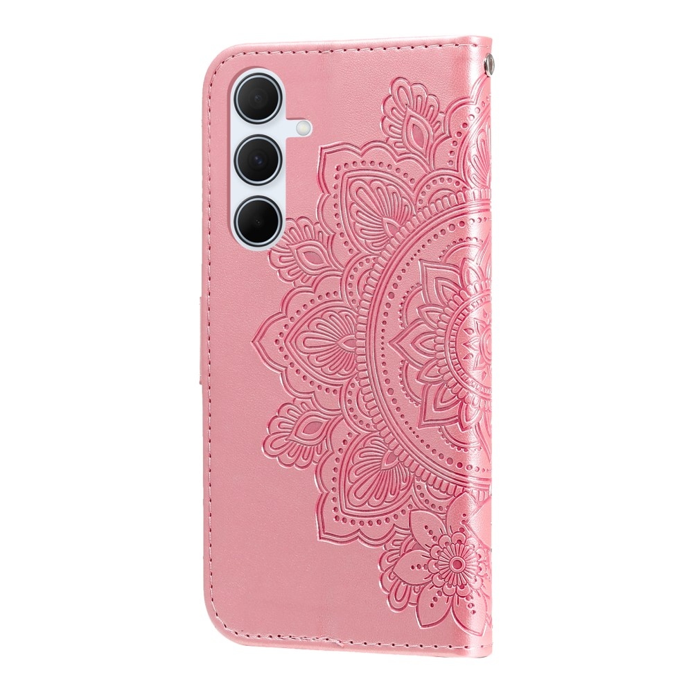 Mandala knížkové pouzdro na Samsung Galaxy A36 5G - růžové