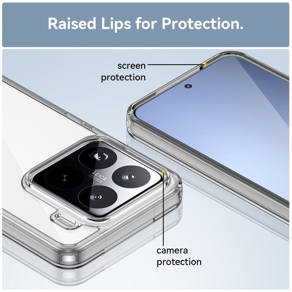 Gelový obal s pevnými zády na Xiaomi 15 Pro - průhledný