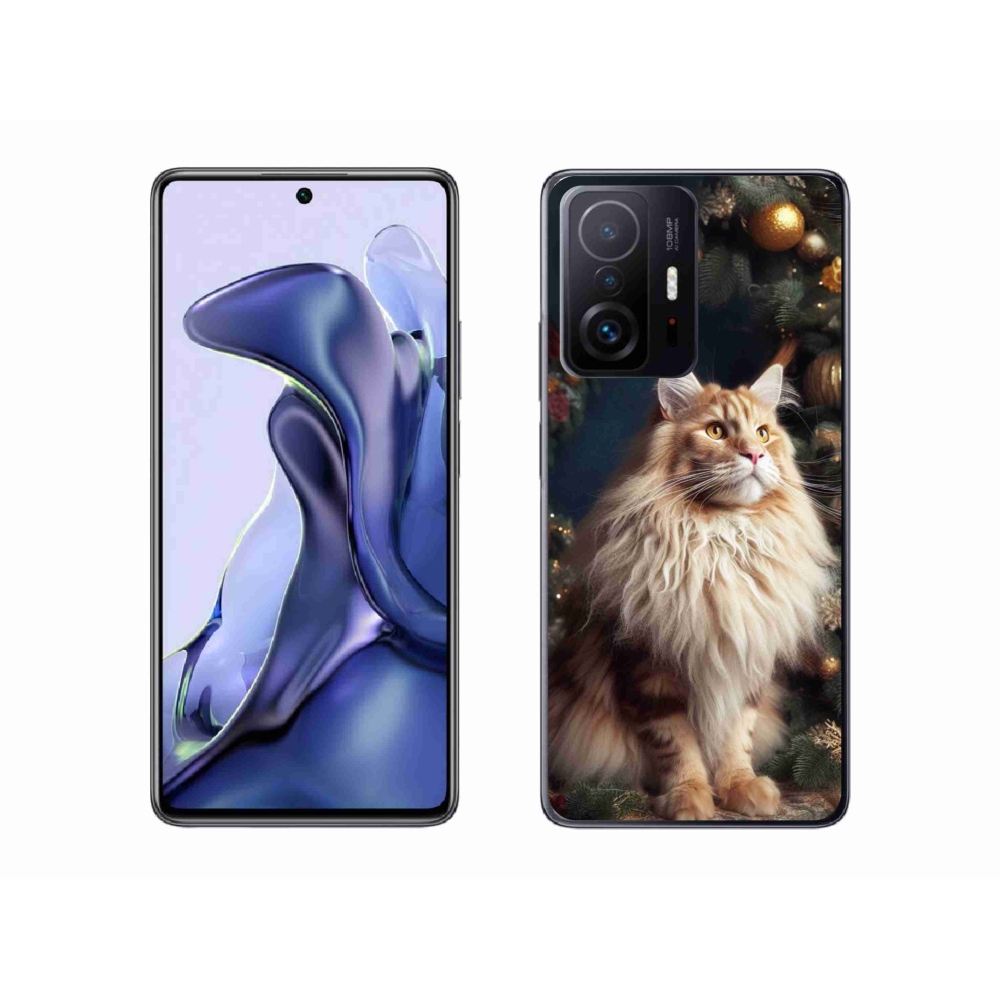Gelový kryt mmCase na Xiaomi 11T Pro - kočka u stromku
