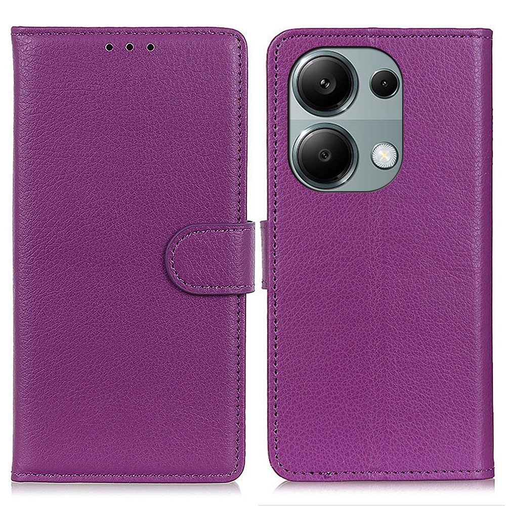 Litchie knížkové pouzdro na Xiaomi Redmi Note 13 - fialové