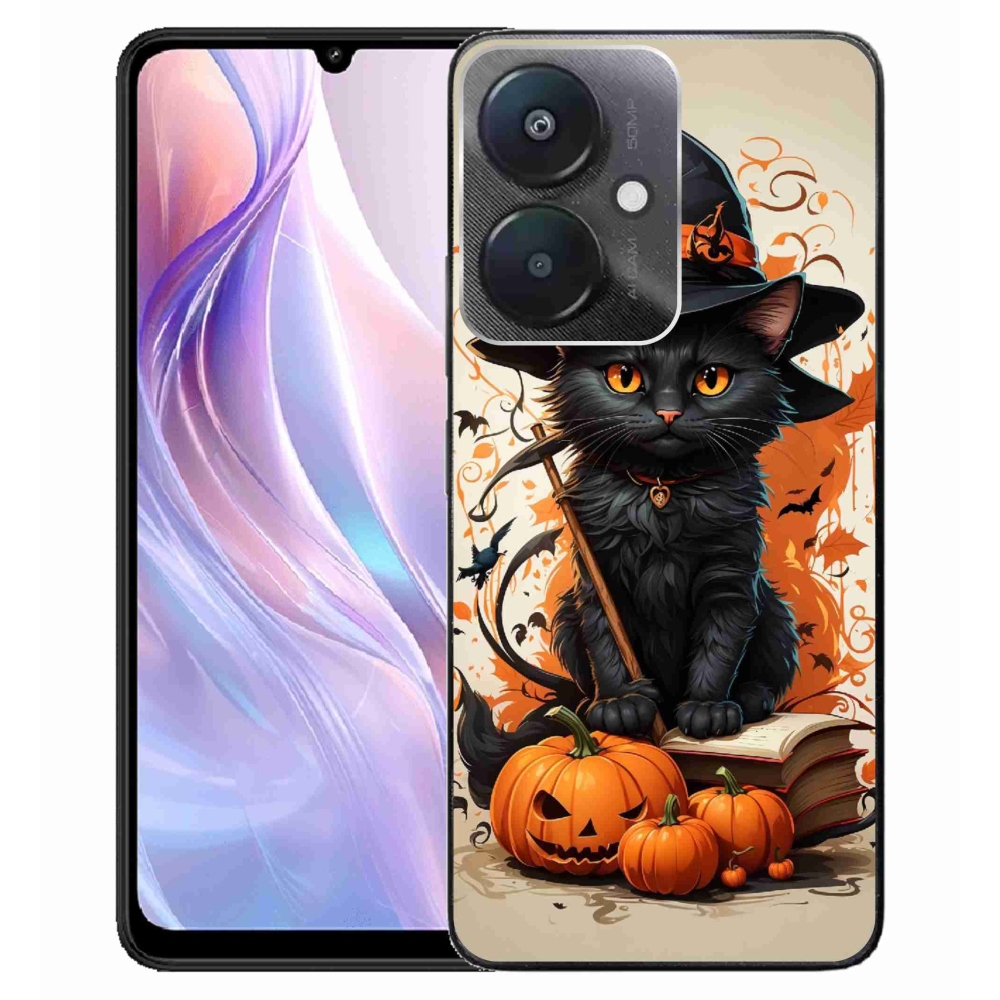 Gelový kryt mmCase na Xiaomi Redmi 13C 5G - kocour čaroděj