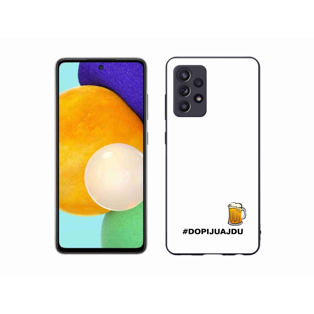 Gelový kryt mmCase na Samsung Galaxy A52/A52 5G - pivní motiv 1 bílé pozadí