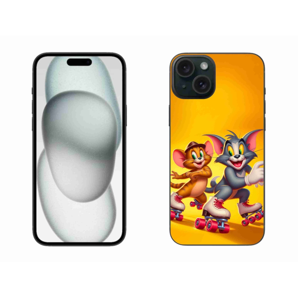 Gelový kryt mmCase na iPhone 15 Plus - tom a jerry