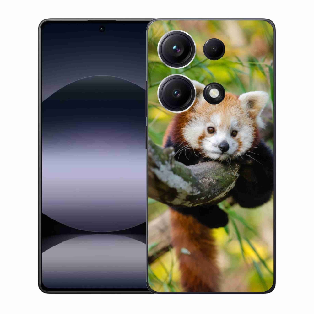 Gelový kryt mmCase na Xiaomi Redmi Note 14S - panda červená
