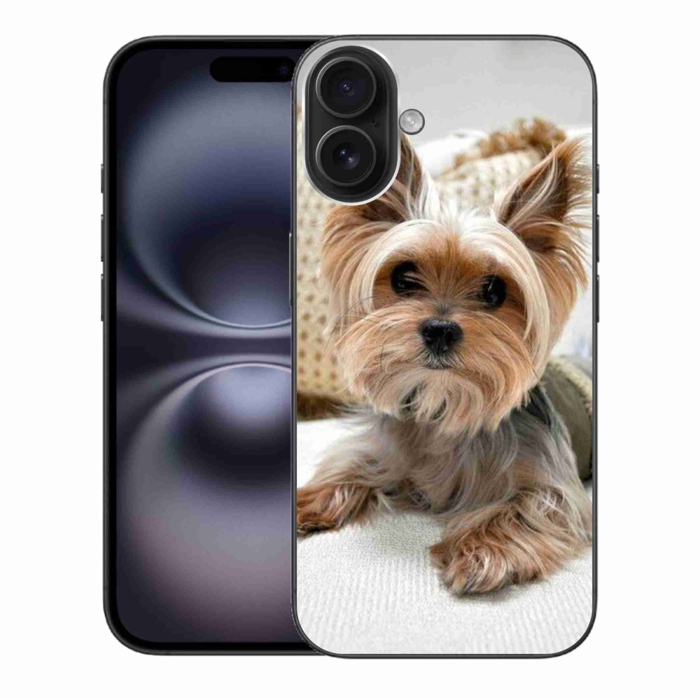 Gelový obal mmCase na iPhone 16 Plus - jorkšír 5