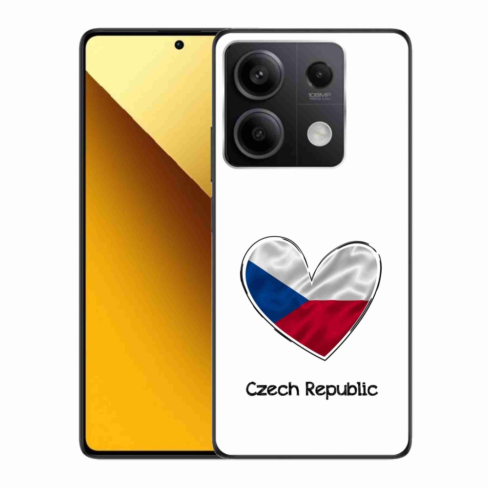 Gelový kryt mmCase na Xiaomi Redmi Note 13 5G - vlajka srdce bílé pozadí