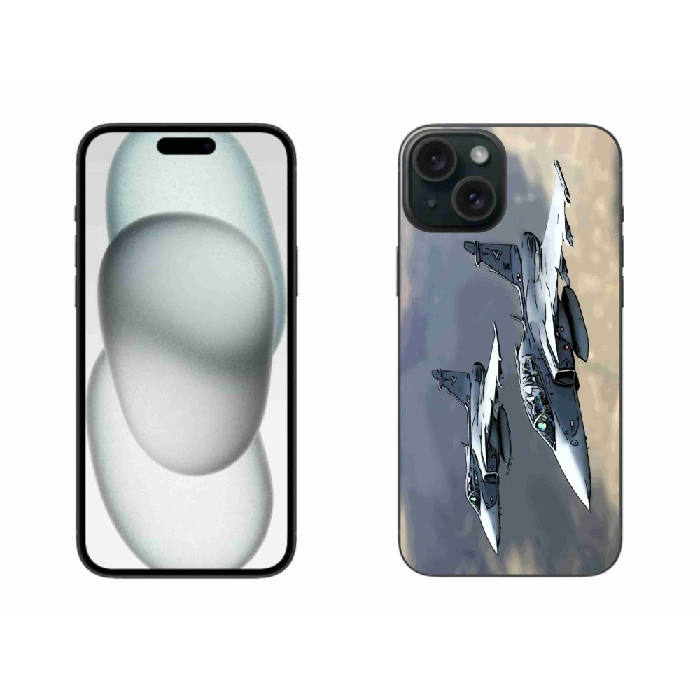 Gelový kryt mmCase na iPhone 15 Plus - stíhačky