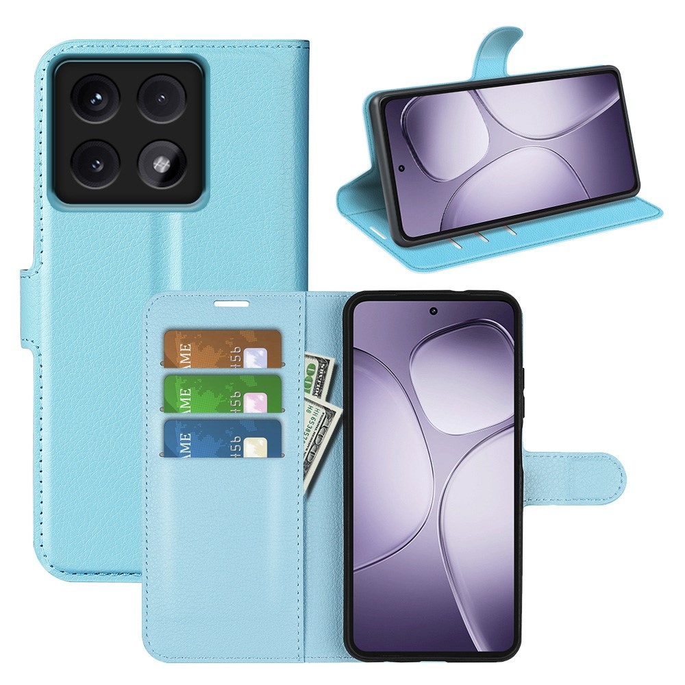 Litchi knížkové pouzdro na Xiaomi 14T Pro - modré