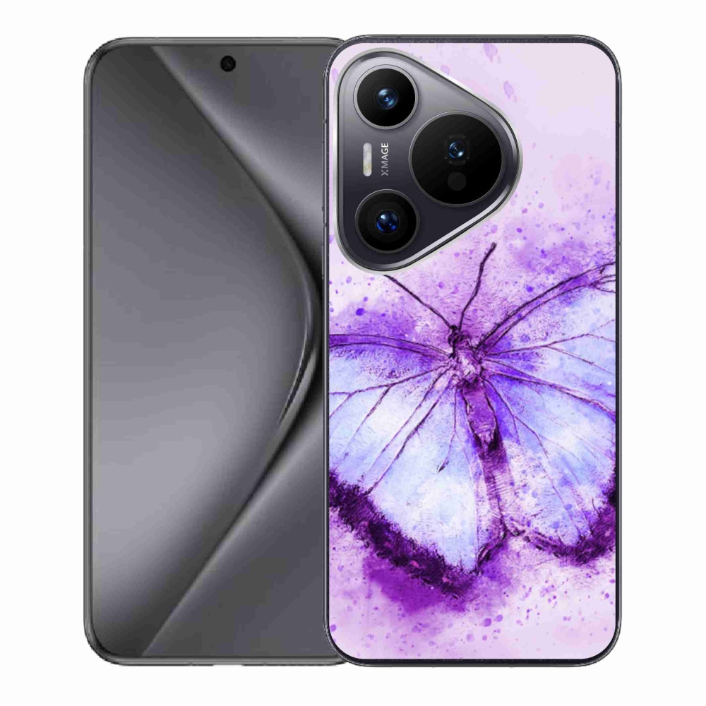 Gelový kryt mmCase na Huawei Pura 70 - fialový motýl
