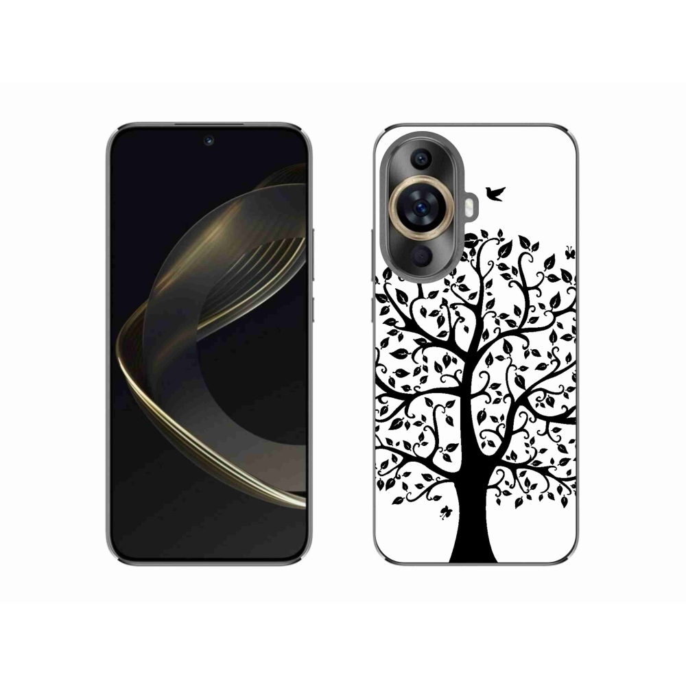 Gelový kryt mmCase na Huawei Nova 11 - černobílý strom