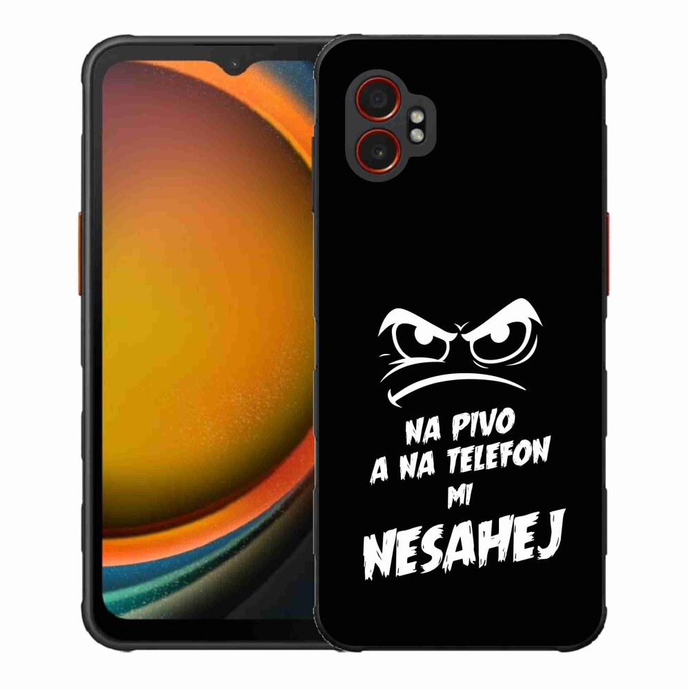 Gelový kryt mmCase na Samsung Galaxy Xcover 7 Pro - pivní motiv 2 černé pozadí