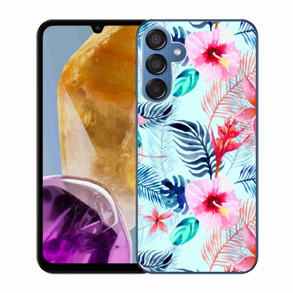 Gelový kryt mmCase na Samsung Galaxy M15 5G - květiny