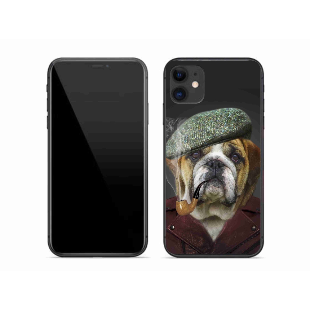 Gelový kryt mmCase na iPhone 11 - pes s fajfkou