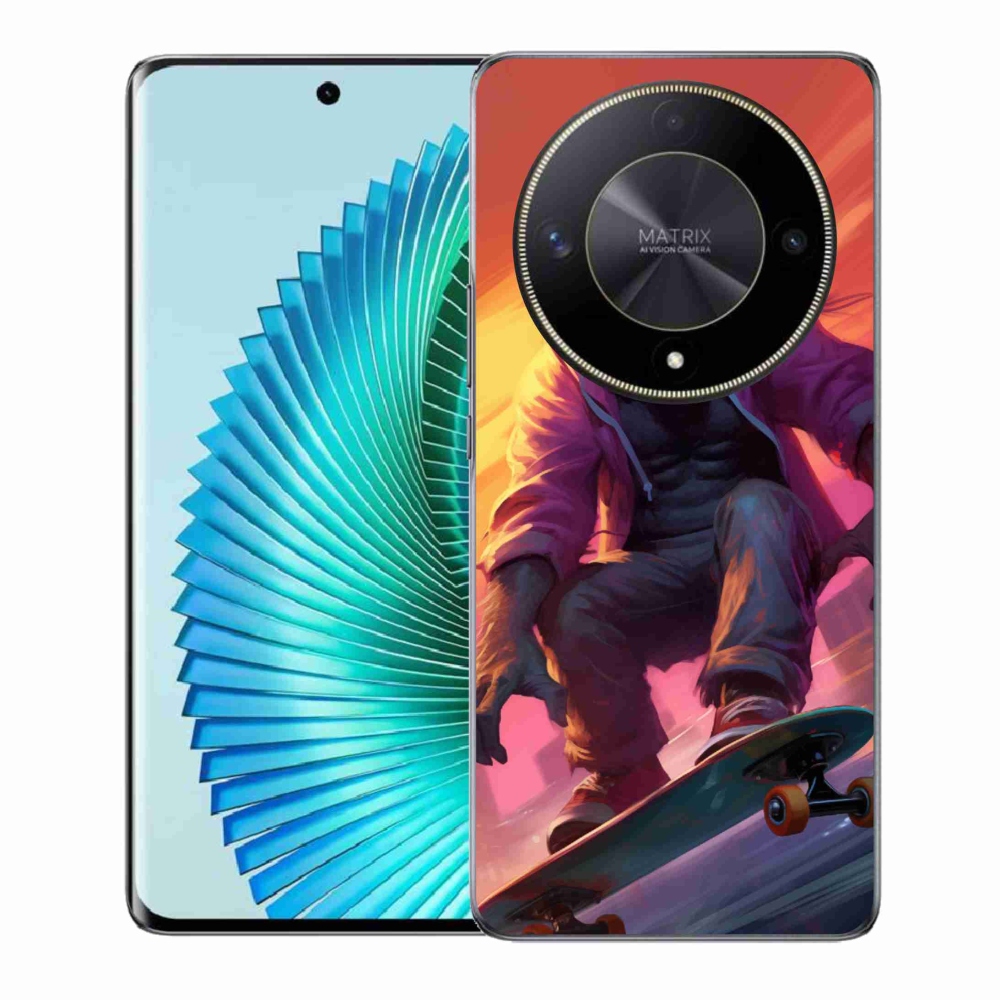 Gelový kryt mmCase na Honor Magic 6 Lite 5G - gorila na skateboardu