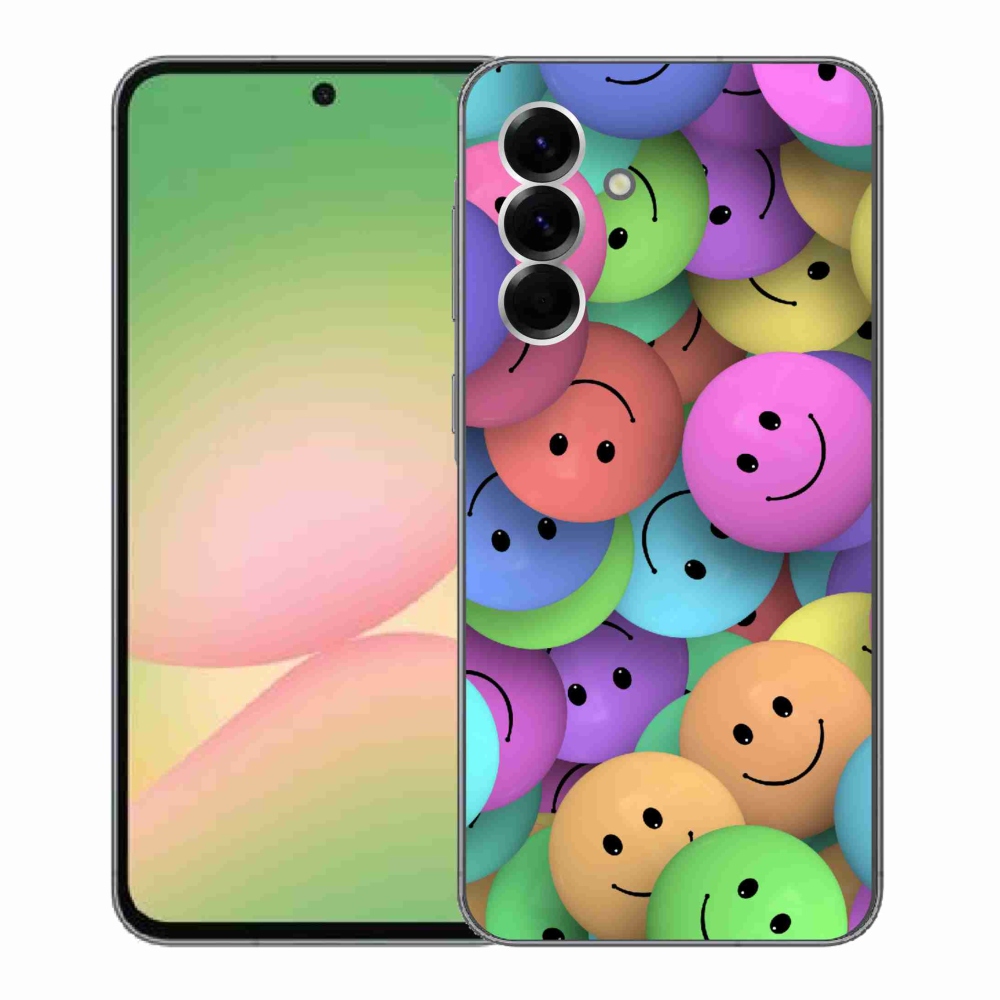 Gelový kryt mmCase na Samsung Galaxy A56 5G - barevní smajlíci
