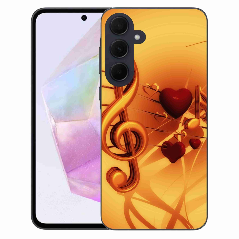 Gelový kryt mmCase na Samsung Galaxy A35 5G - noty