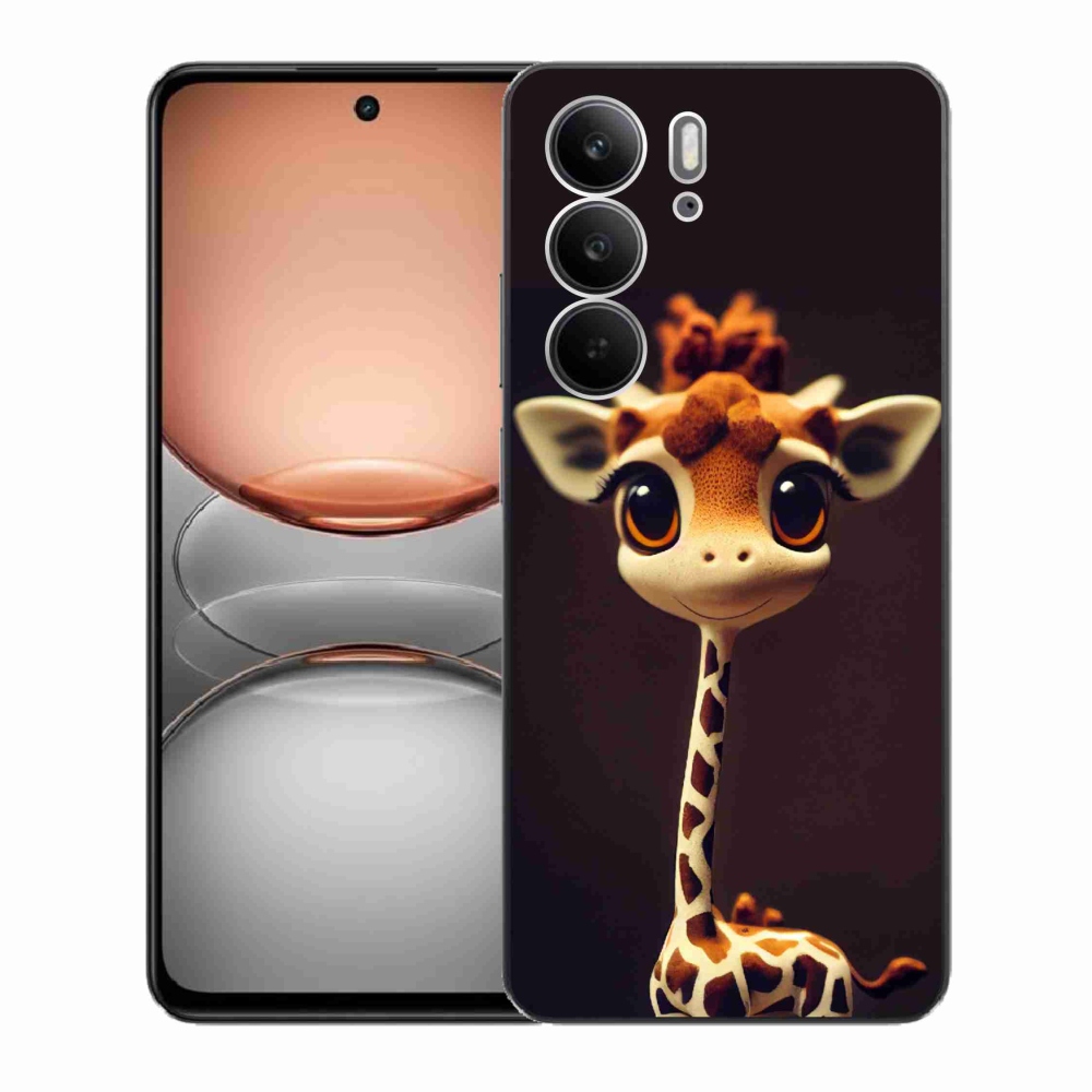 Gelový kryt mmCase na Realme C75 - malá žirafa