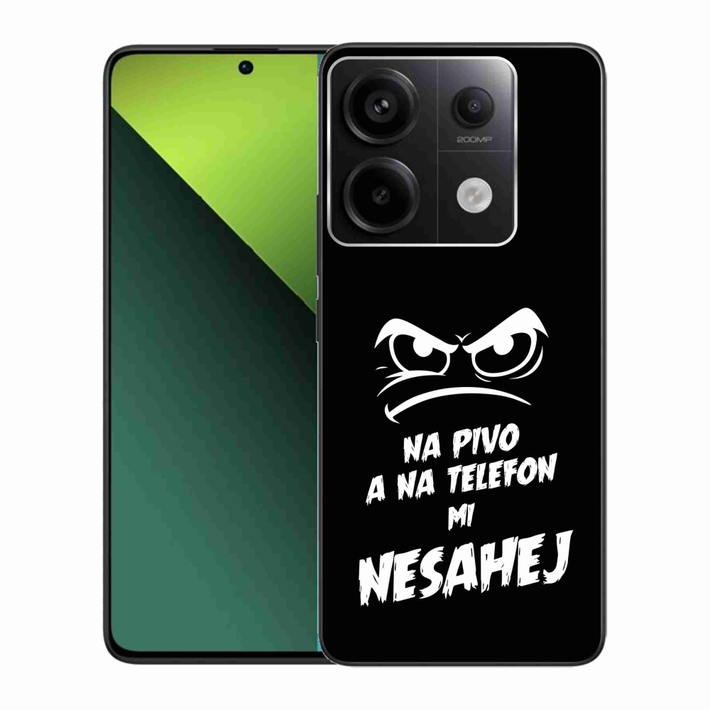 Gelový kryt mmCase na Xiaomi Redmi Note 13 Pro 5G/Poco X6 5G - pivní motiv 2 černé pozadí