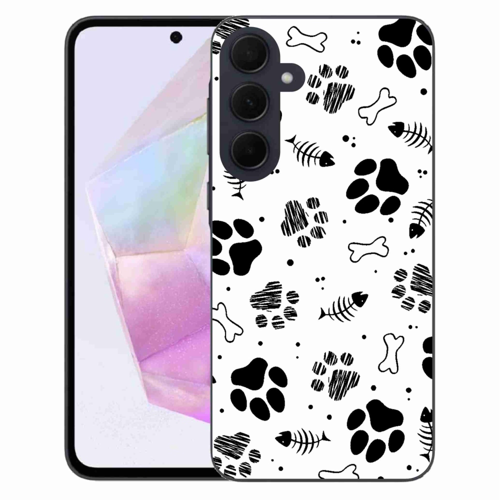 Gelový kryt mmCase na Samsung Galaxy A35 5G - psí tlapky 1