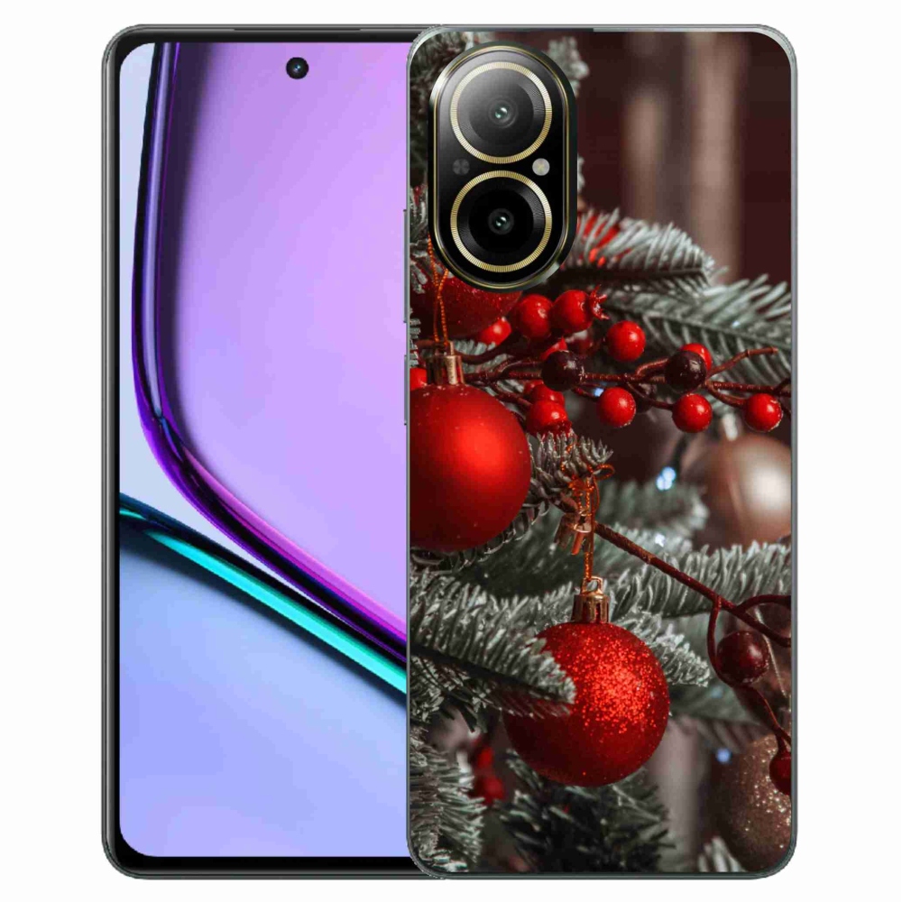 Gelový kryt mmCase na Realme C67 - vánoční ozdoby 2
