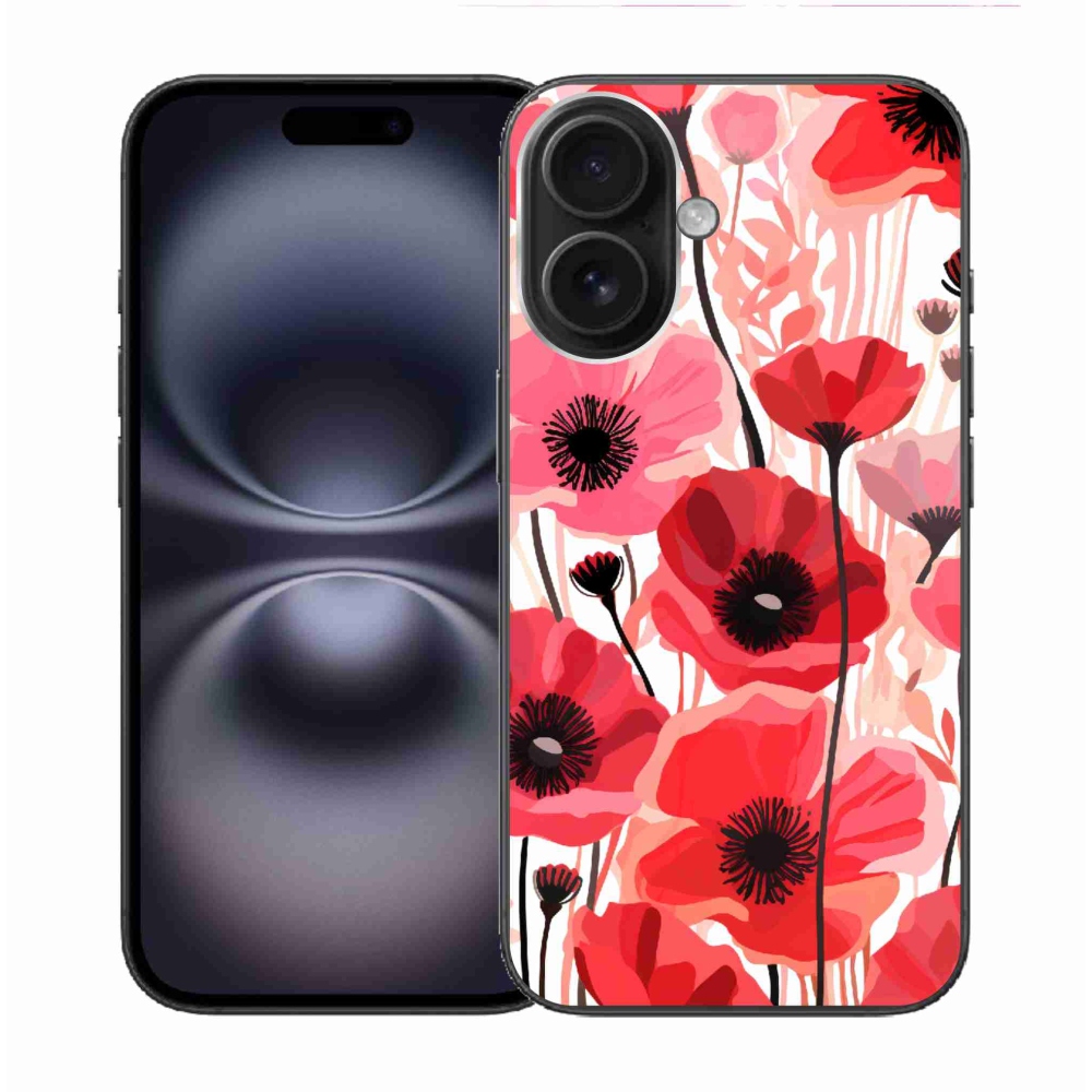 Gelový kryt mmCase na iPhone 16 - vlčí mák 1